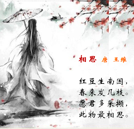 王维《相思》 红豆寄情，此物最相思
